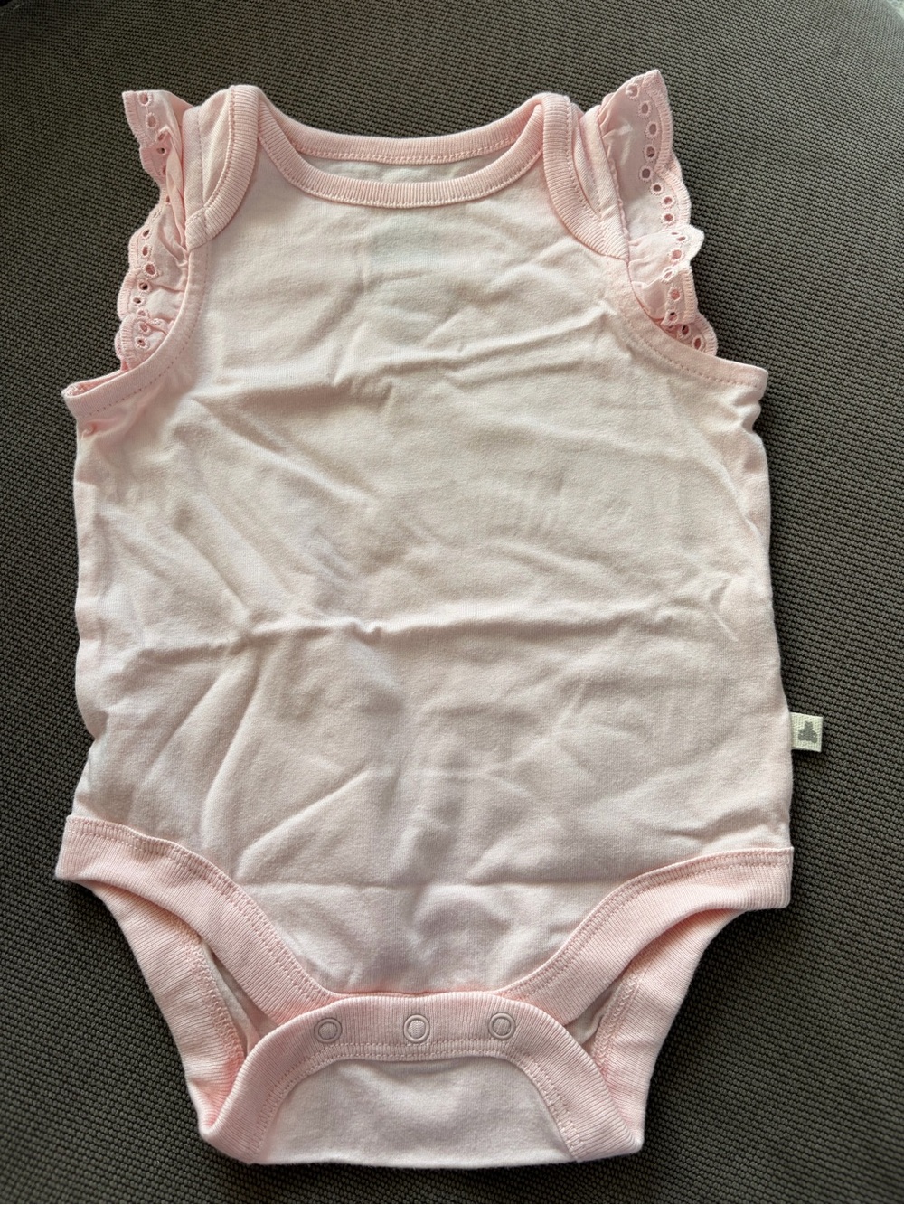 GAP Light Pink Ruffle Sleeve One-Piece Bodysuit